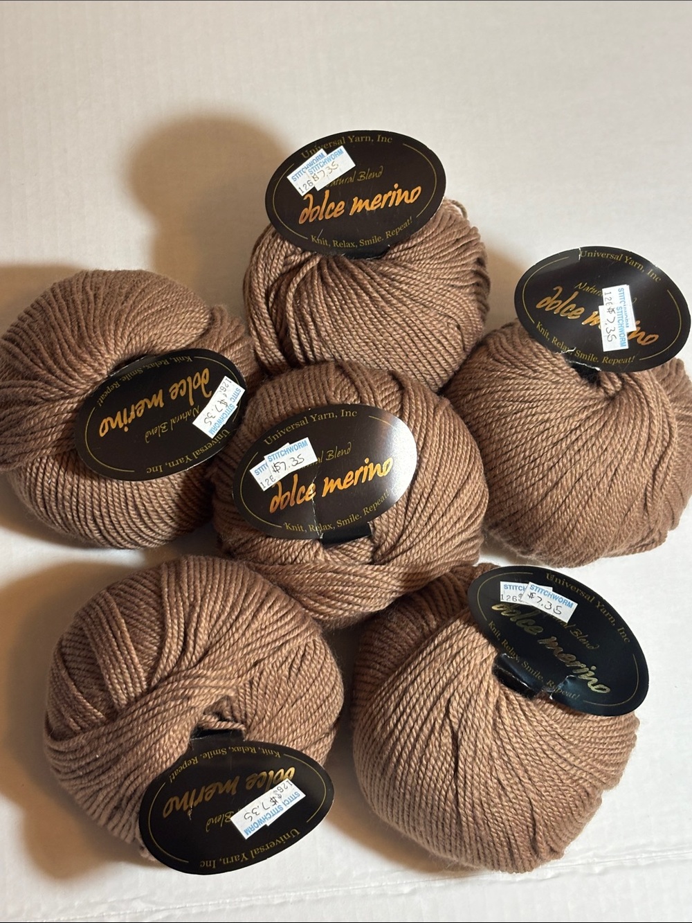 CAMEL Wool Blend Yarn - Soft 6 Skeins